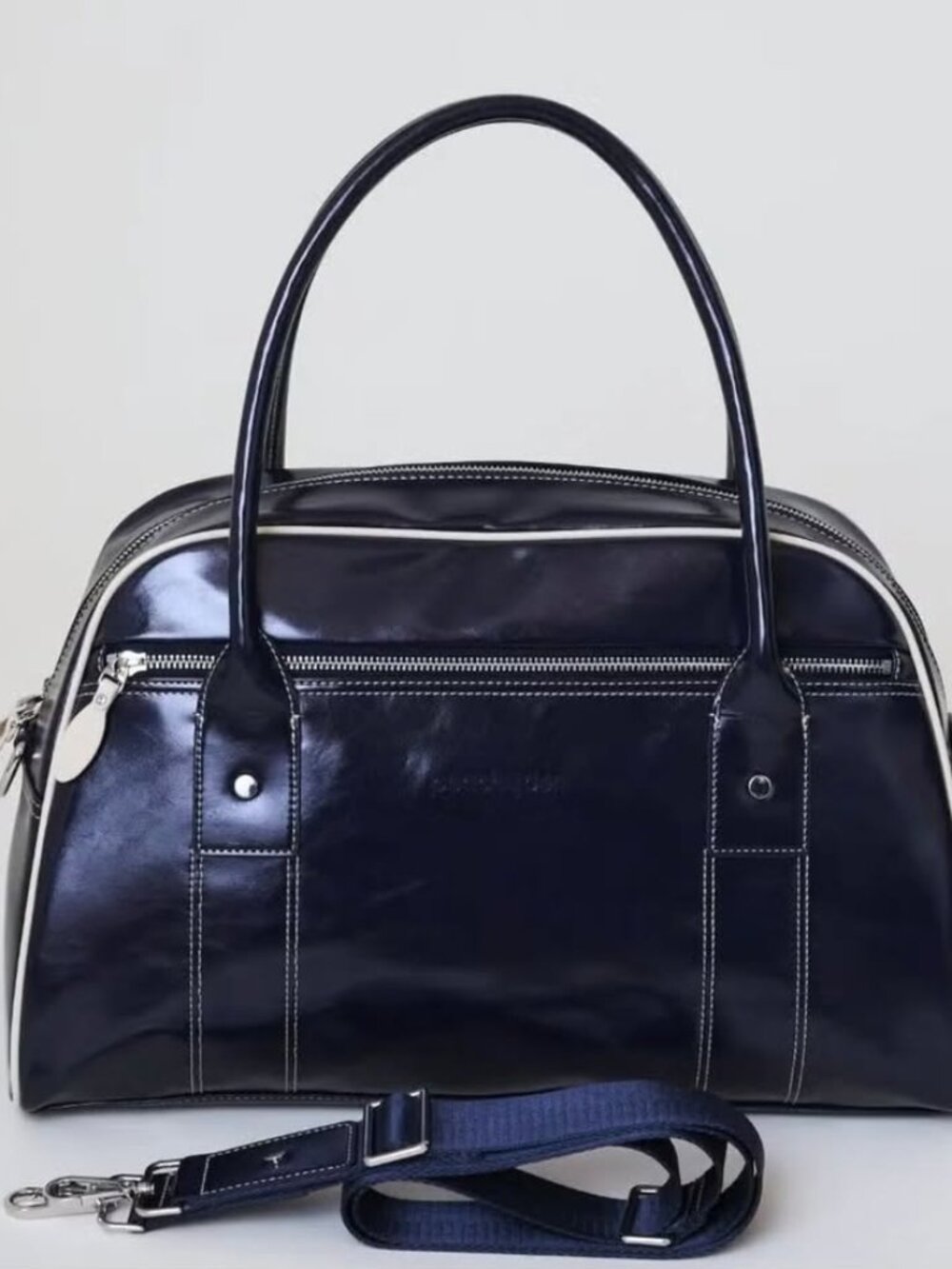 Peachy Den Bowler Bag in Blueberry